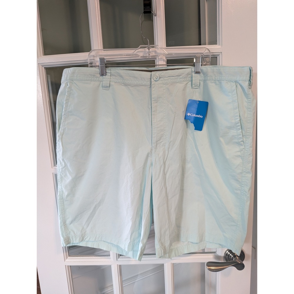 Columbia Washed Out Shorts Mens 44 Aqua Blue 10in Inseam AS4471-329 NWT